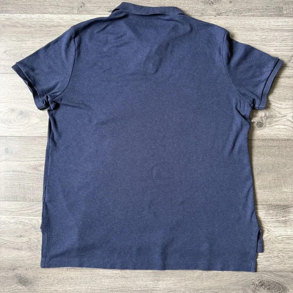 Polo Ralph Lauren Men's Navy Blue Short Sleeve Polo Shirt Green Pony - XL